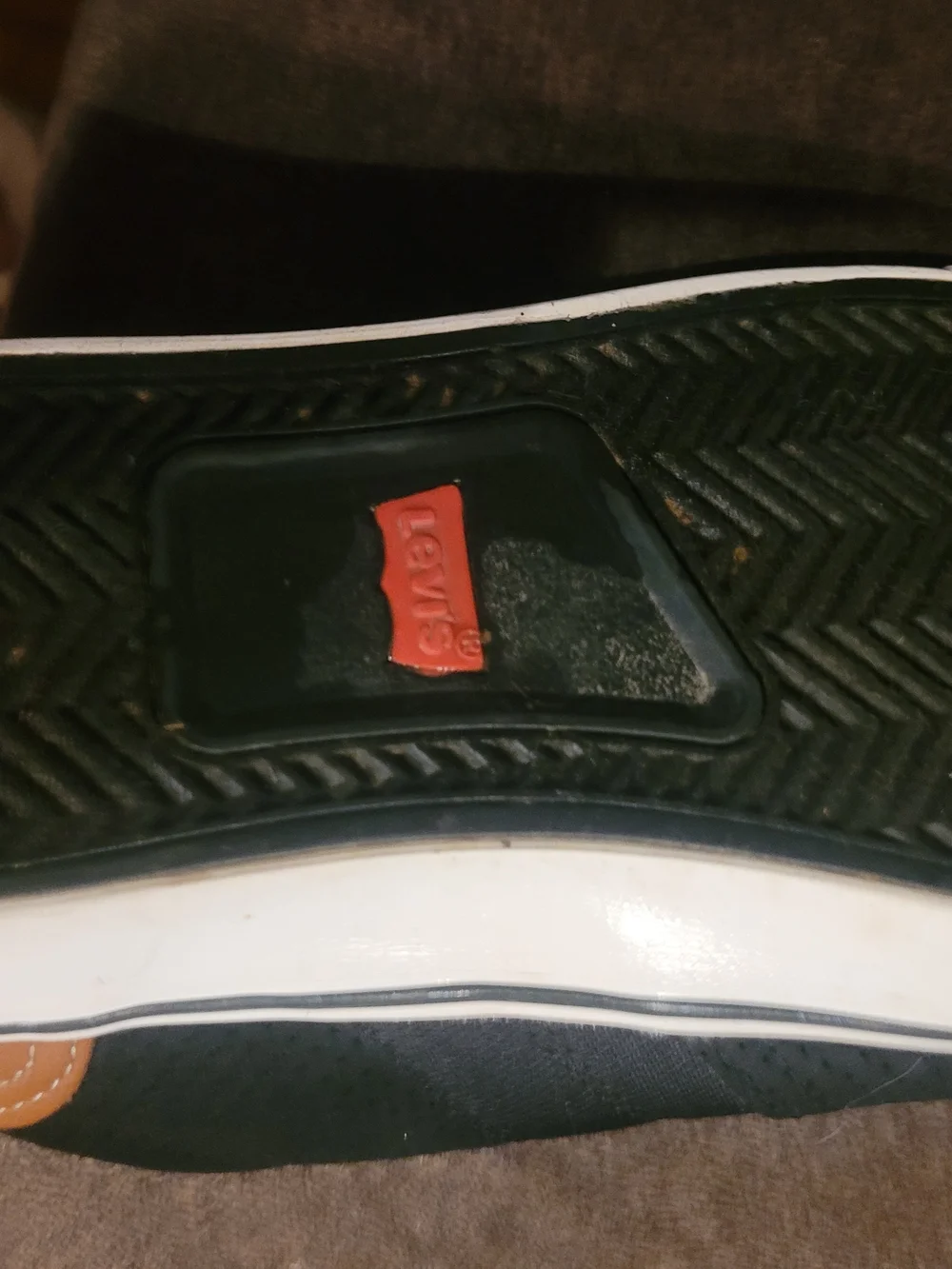 Levi's Black Canvas & Brown Accent Men's Slip-On Sneakers